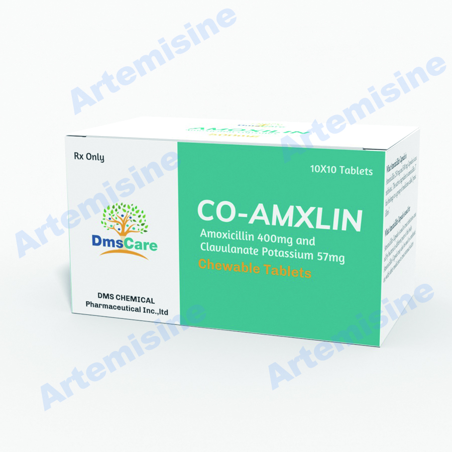 Amoxicillin and Clavulanate Chewable Tablets packaging