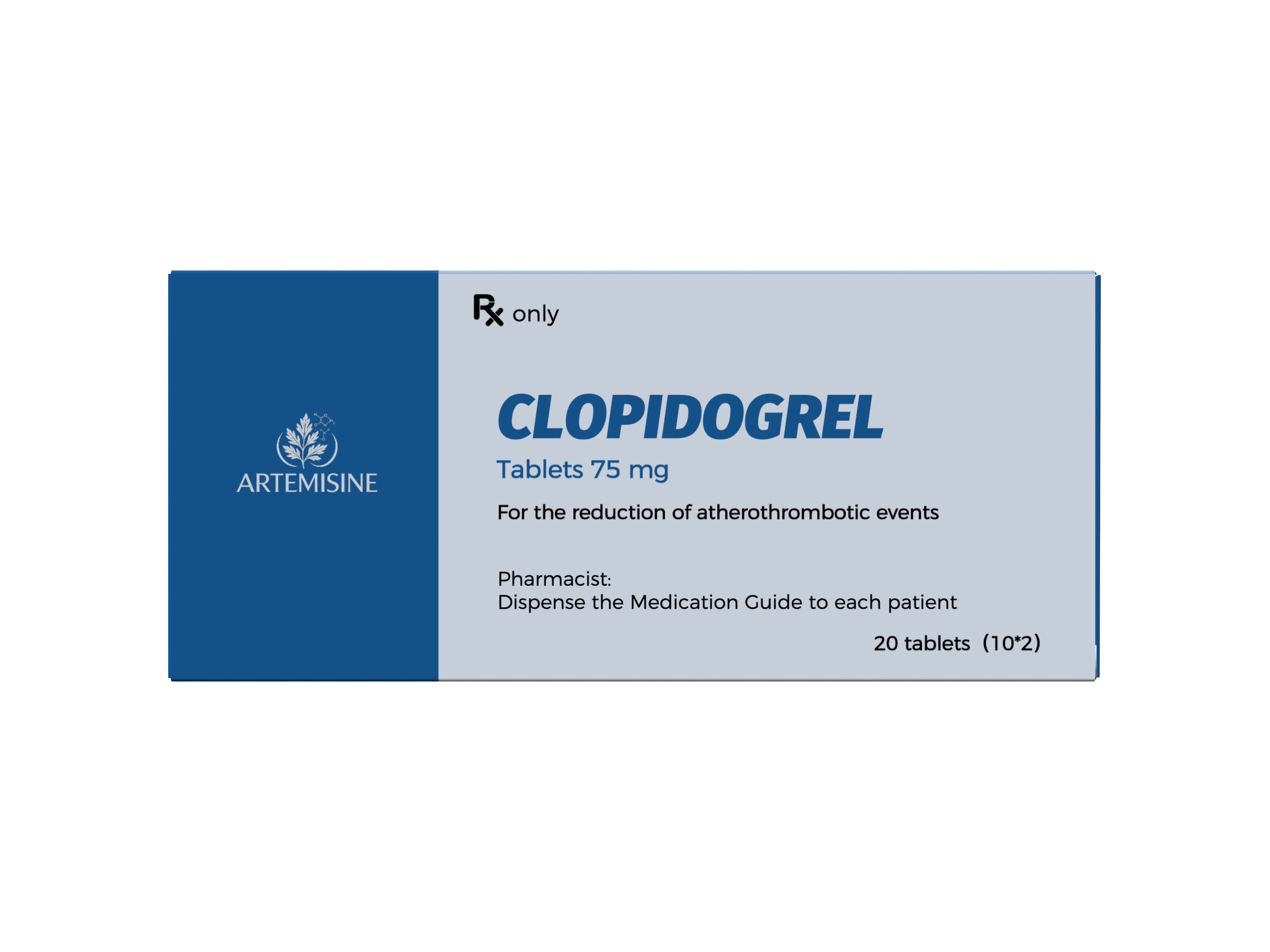 Clopidogrel Tablets 75mg product packaging