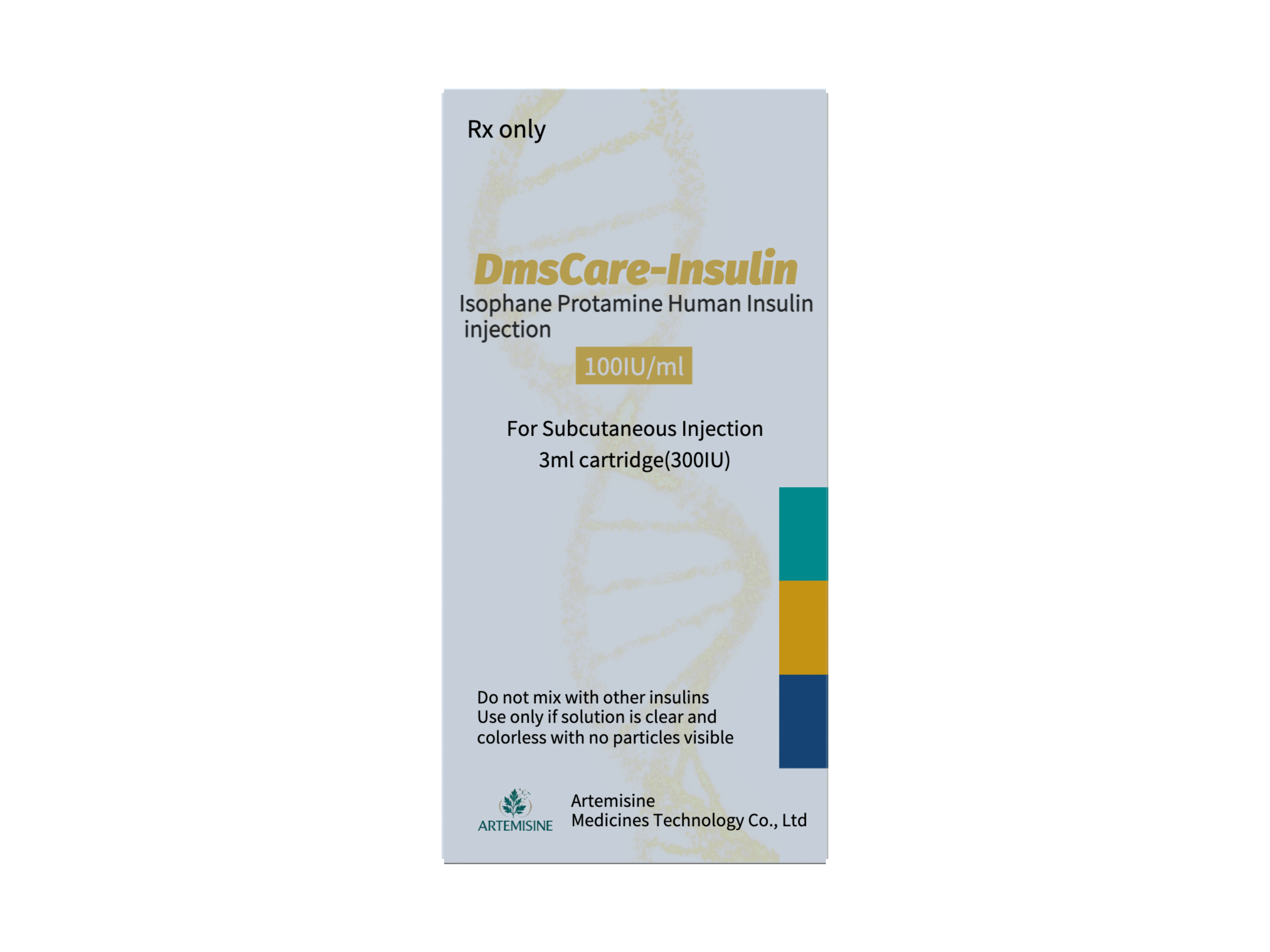 Isophane Protamine Human Insulin Injection 3 mL Cartridge packaging