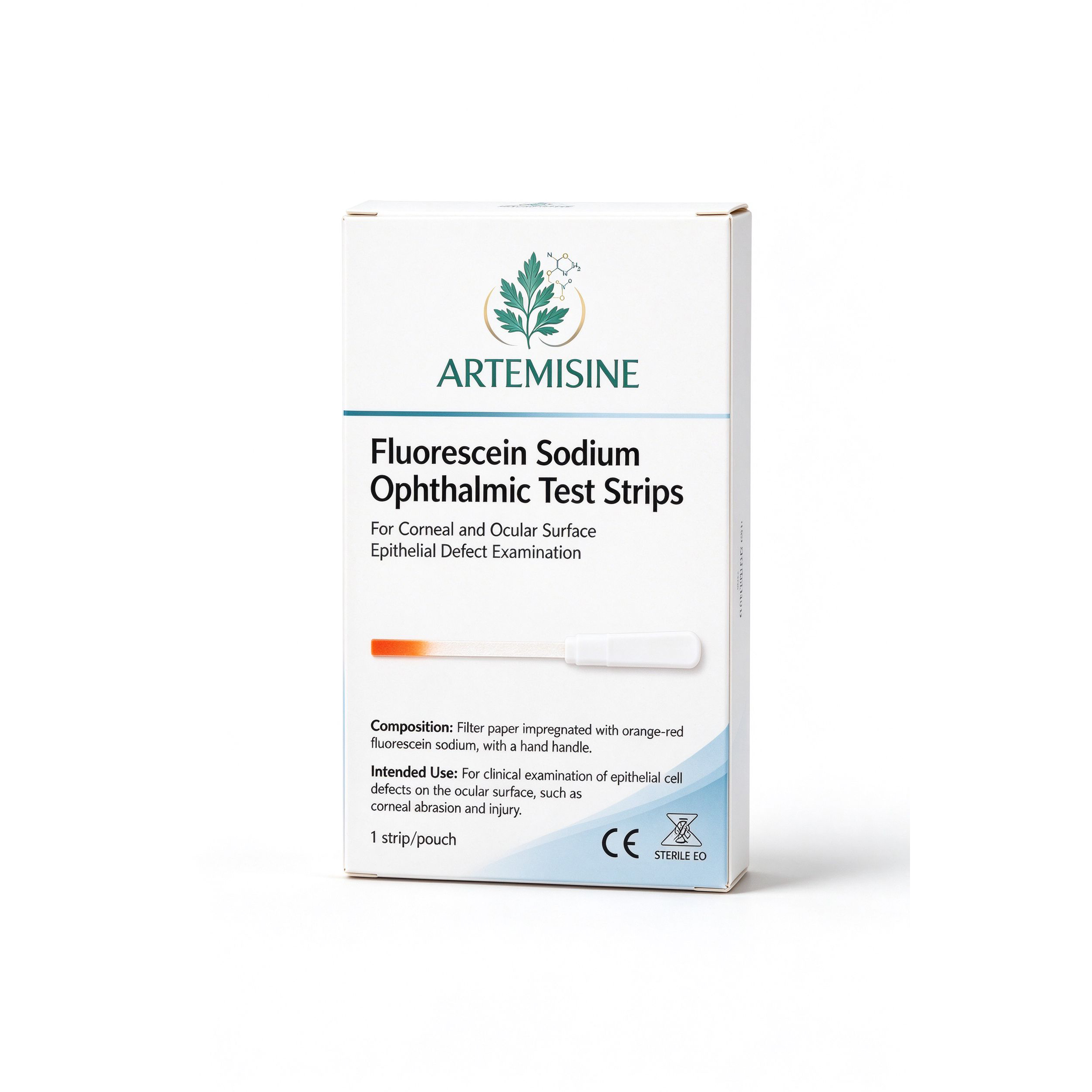 Fluorescein Sodium Ophthalmic Test Strips(Fundus Angiography) packaging