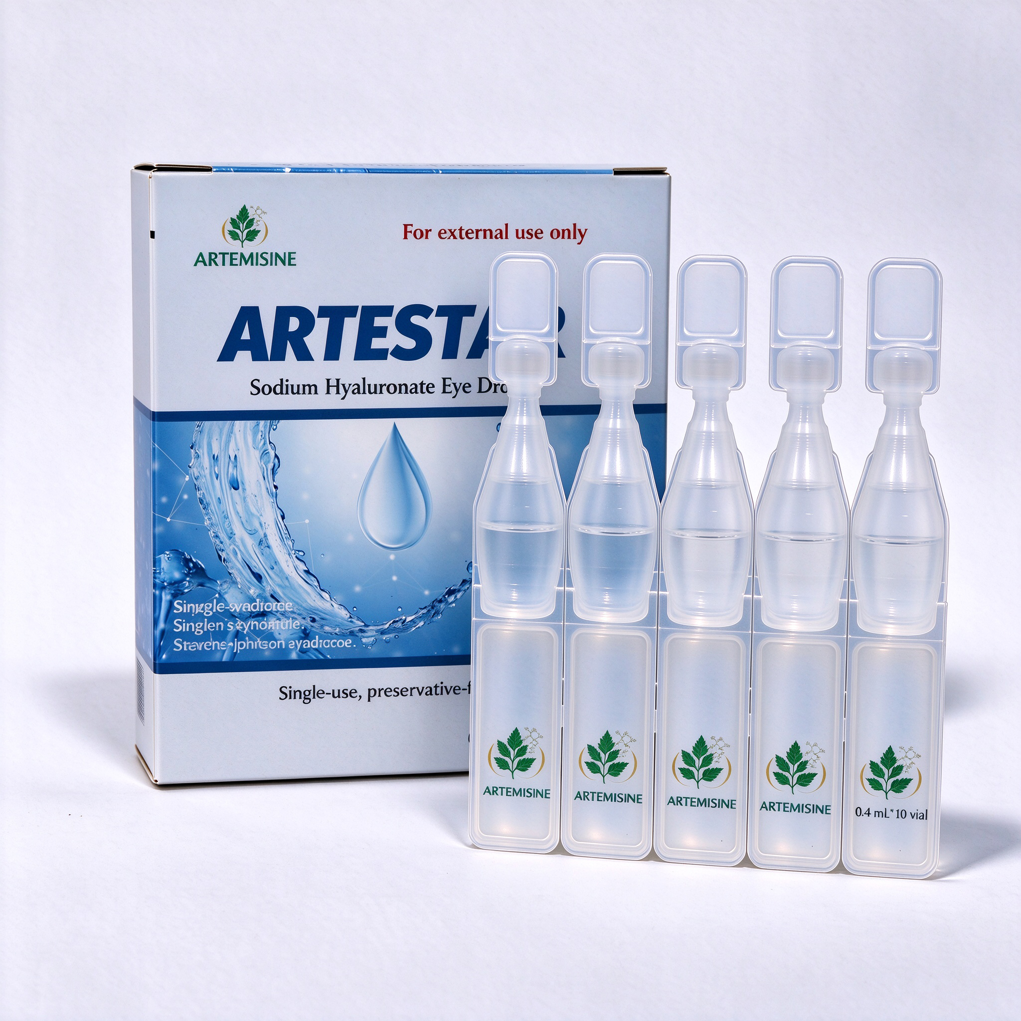 Sodium Hyaluronate Eye Drops (0.1% w/v, 1 mg/mL) product packaging